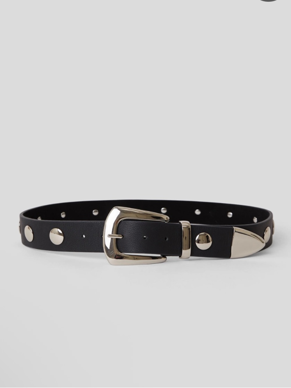 New! B-Low the Belt Black Leather with Silver Hardware